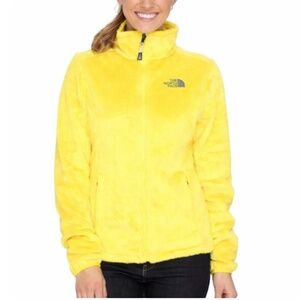 THE NORTH FACE Bright Yellow Teddy Full Zip Jacket Size Large